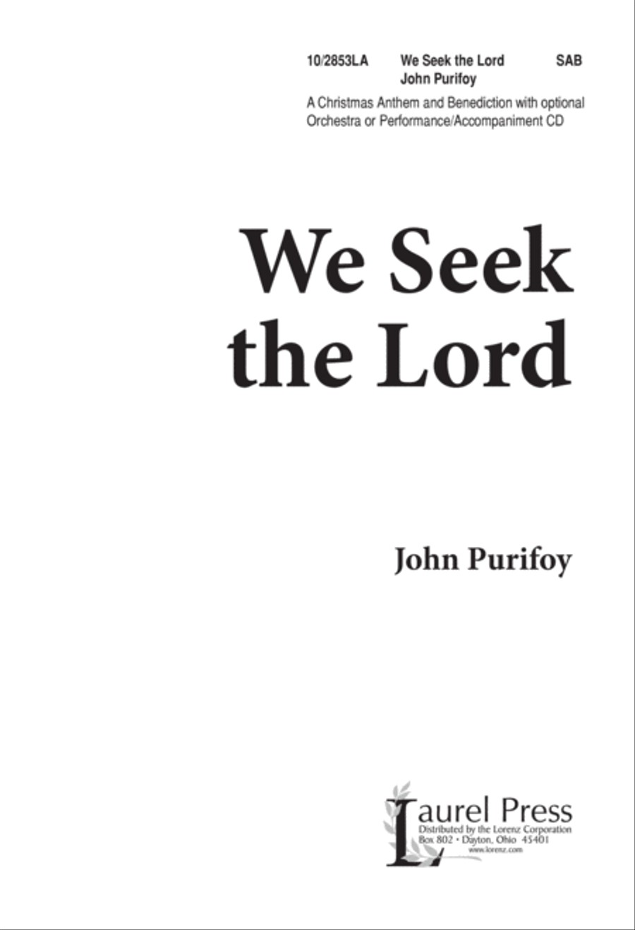 We Seek the Lord 3-Part scores gallery preview page 1