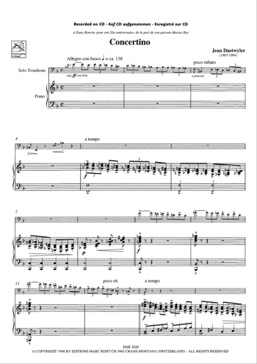 Concertino Piano Accompaniment scores gallery preview page 4