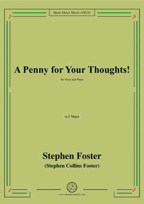 Book cover for S. Foster-A Penny for Your Thoughts!,in F Major