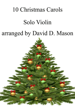 Book cover for 10 Christmas Carols for Solo Violin and Piano