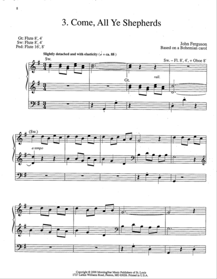 A Christmas Triptych, Set 3 Organ scores gallery preview page 5