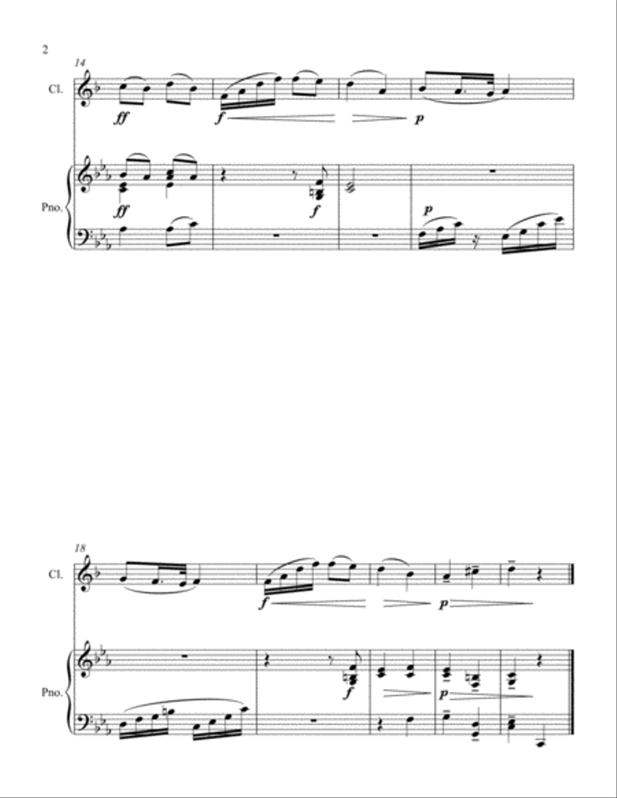 In der Einsamkeit Clarinet Solo scores gallery preview page 2