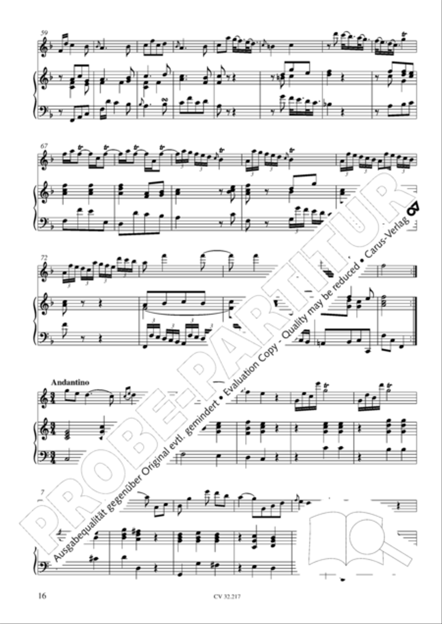 Flute Sonatas in E Minor and F Major (Flotensonaten in e-moll und F-Dur) Flute scores gallery preview page 17