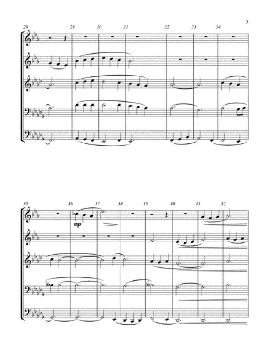 Breathe On Me, Breath Of God (for Brass Quintet) Brass Quintet scores gallery preview page 3