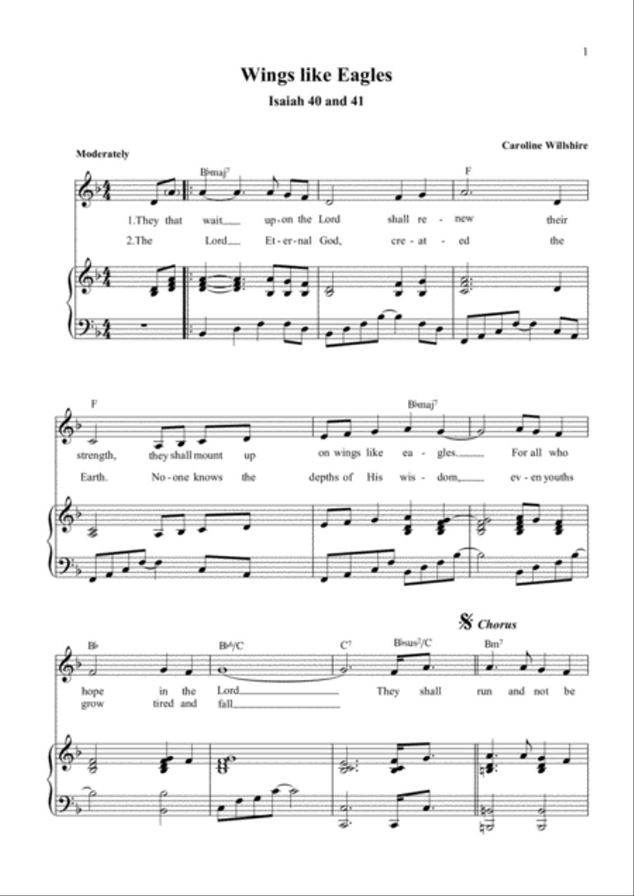 Wings Like Eagles (Ballad) Voice scores gallery preview page 2