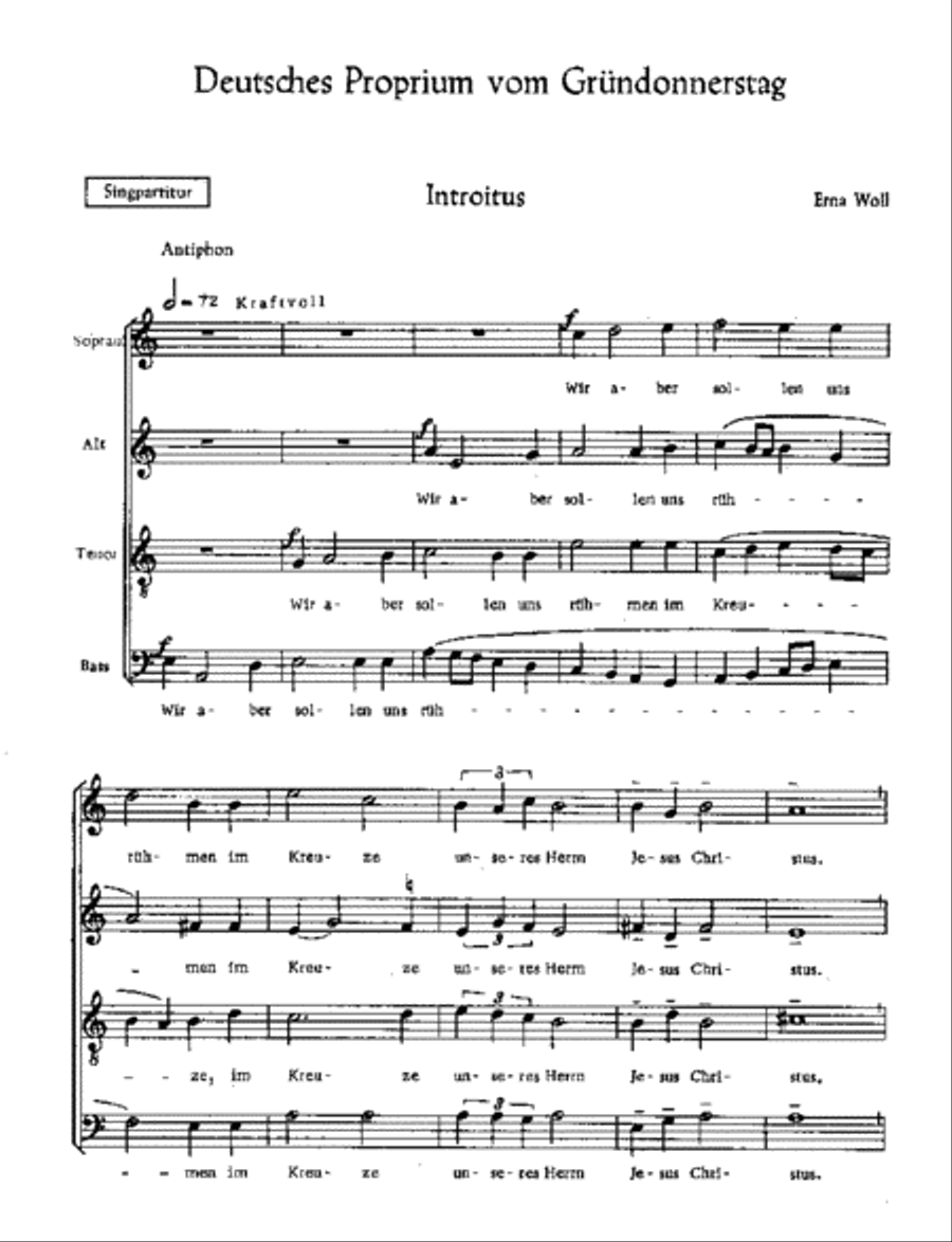 Deutsches Proprium vom Gründonnerstag 4-Part scores gallery preview page 1