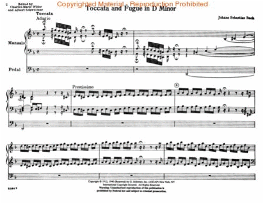 Toccata and Fugue in D Minor Organ scores gallery preview page 2