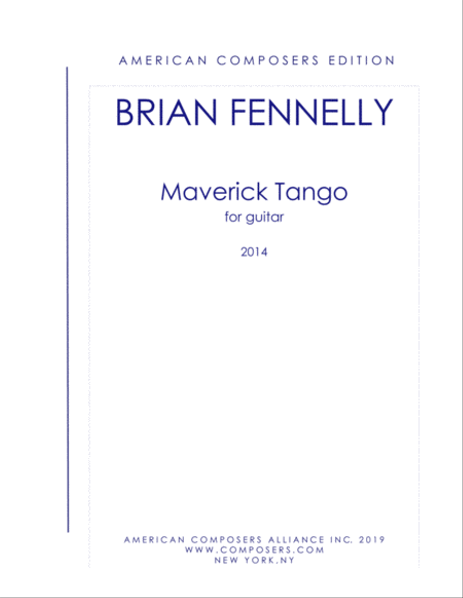 [Fennelly] Maverick - Prelude and Tango Classical Guitar scores gallery preview page 1
