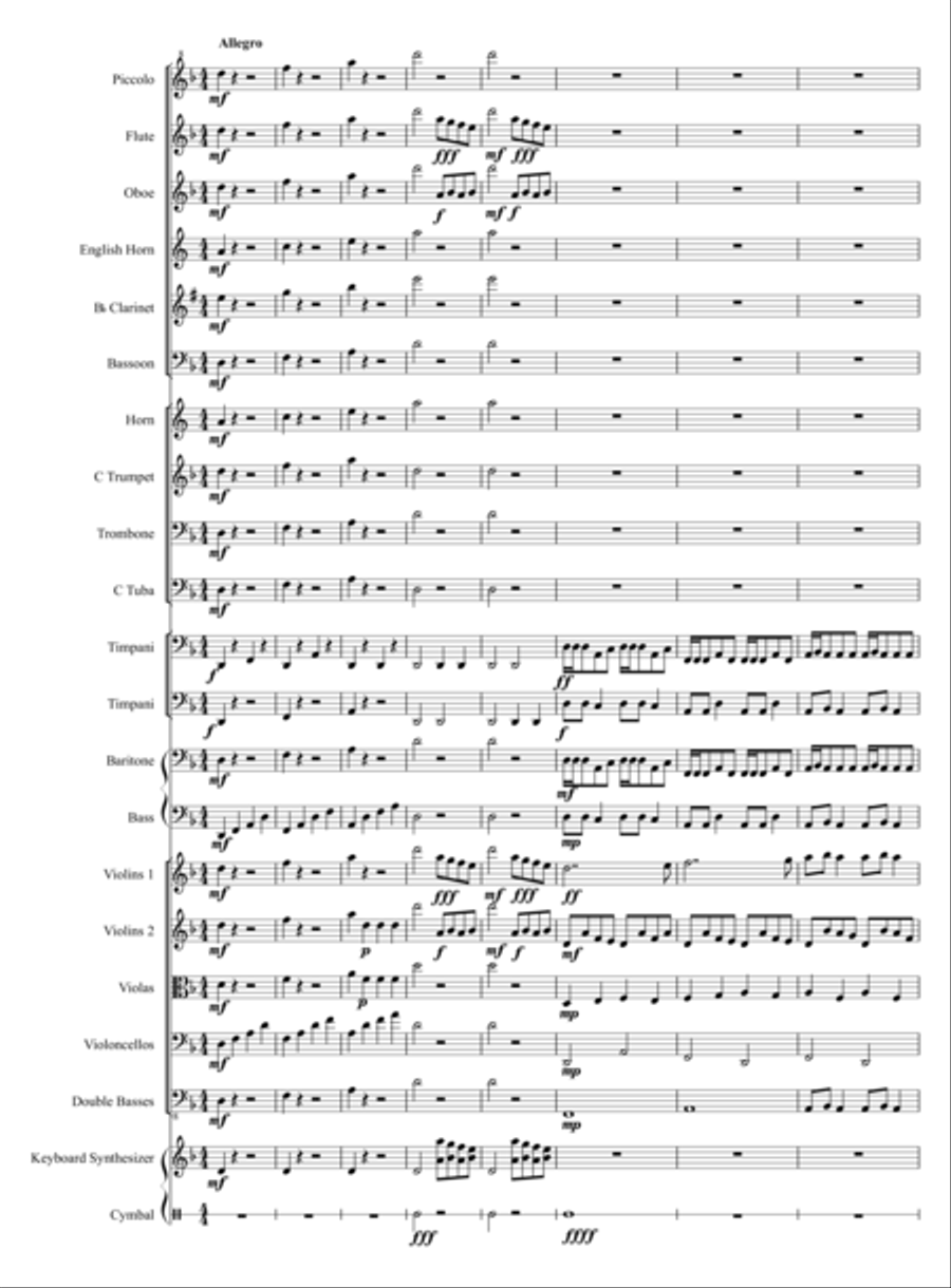 Battle Battle Full Orchestra scores gallery preview page 1