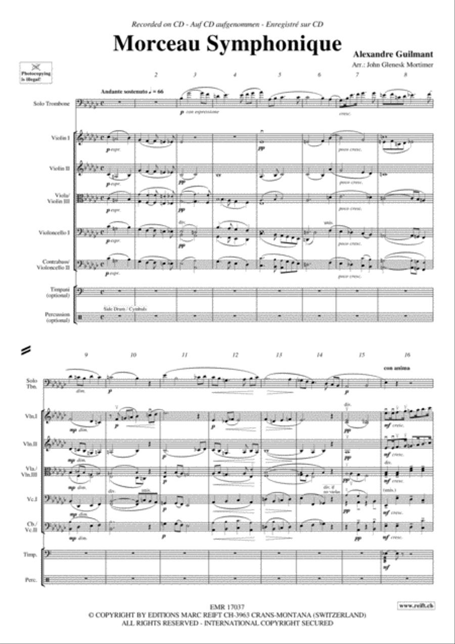 Morceau Symphonique String Orchestra scores gallery preview page 5