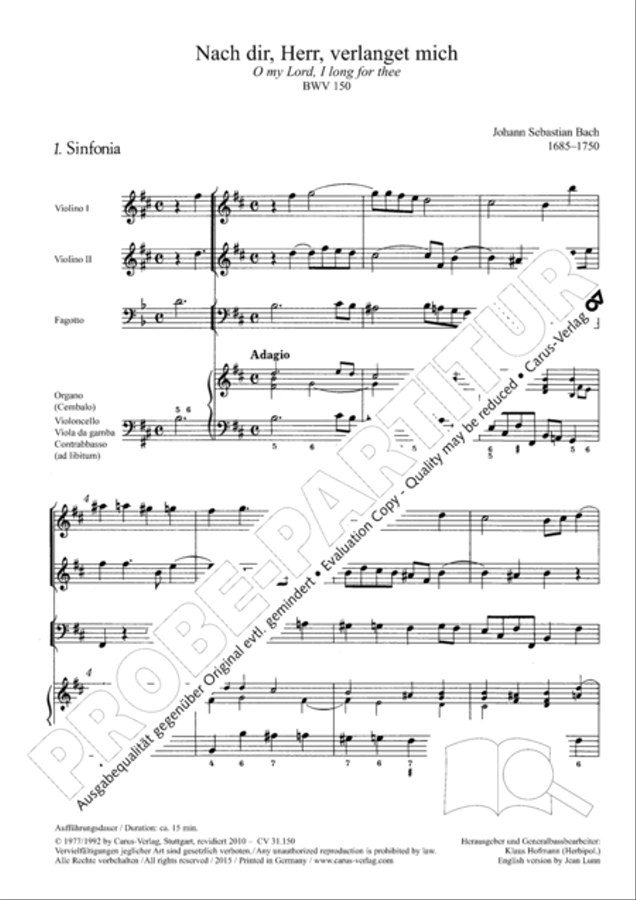 O my Lord, I long for thee (Nach dir, Herr, verlanget mich) 4-Part scores gallery preview page 5