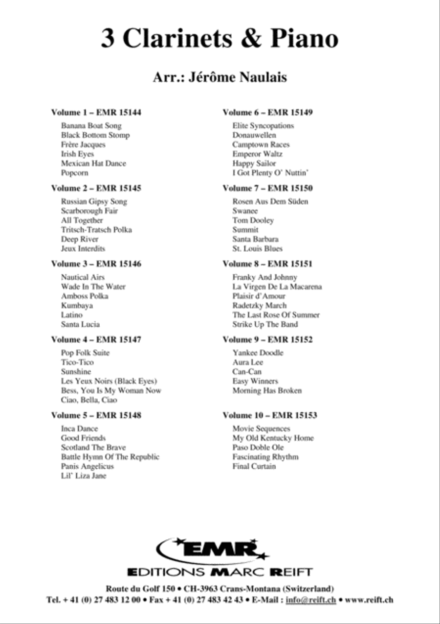 3 Clarinets & Piano Vol. 4 Clarinet scores gallery preview page 9