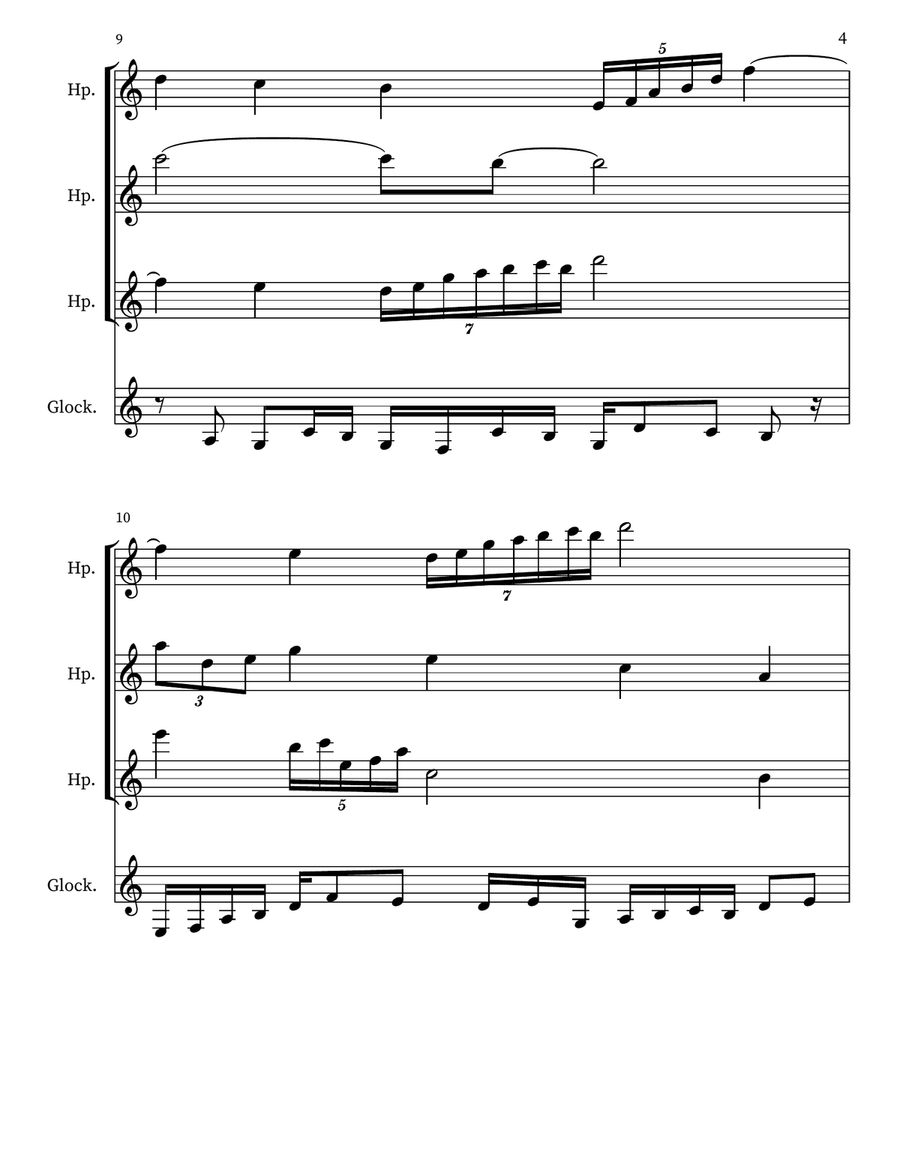 Z 239 for 3 Harps & Glockenspiel Glockenspiel scores gallery preview page 4