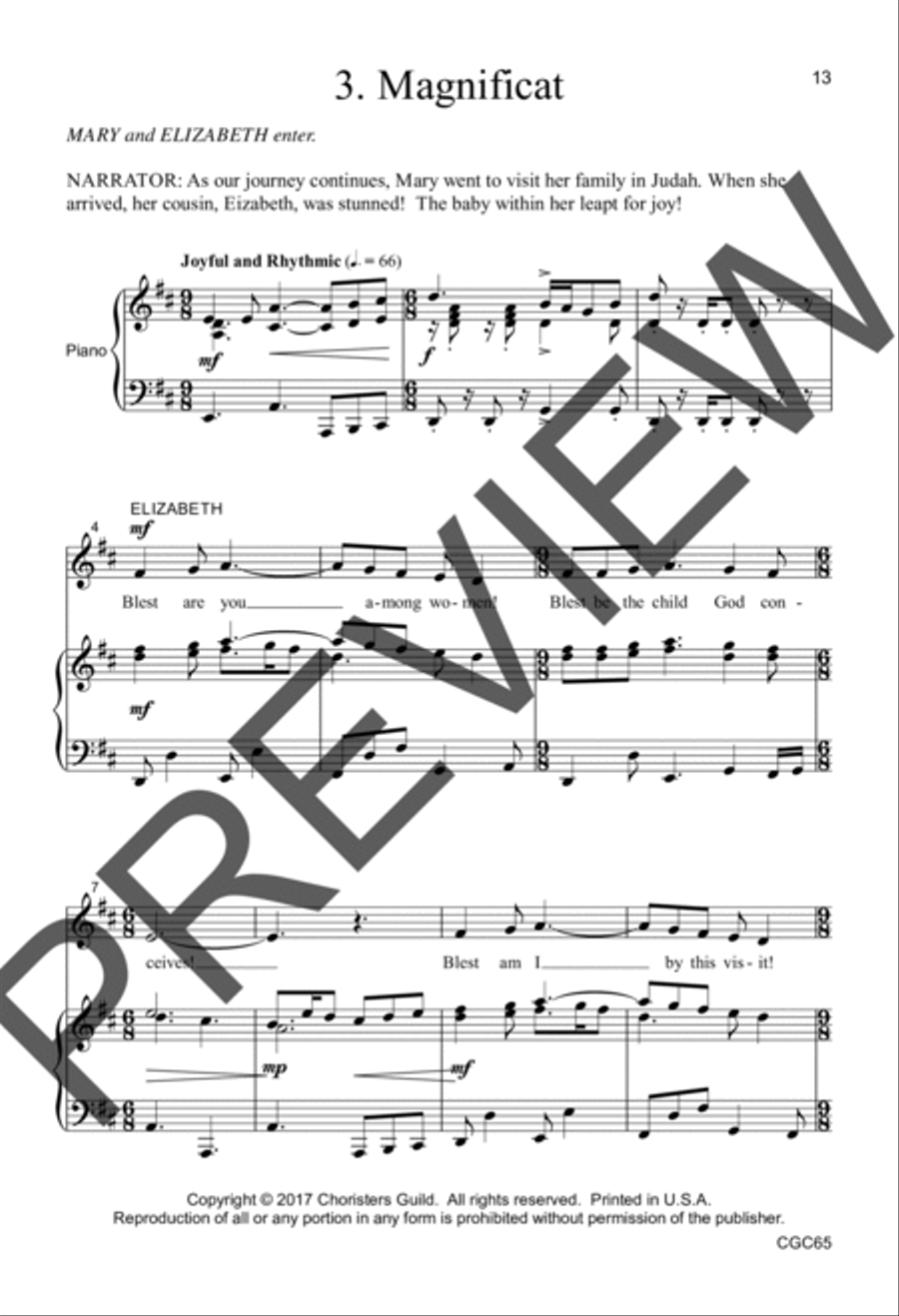 Journey to Bethlehem Preview Kit (Score & CD) Unison Choir scores gallery preview page 8