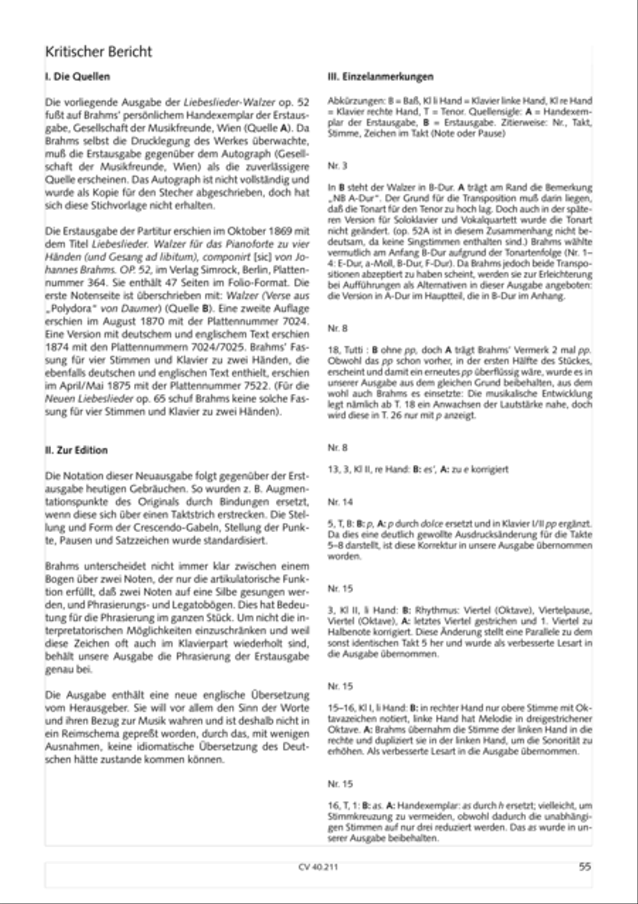 Liebeslieder-Walzer, Op. 52 Choir scores gallery preview page 56