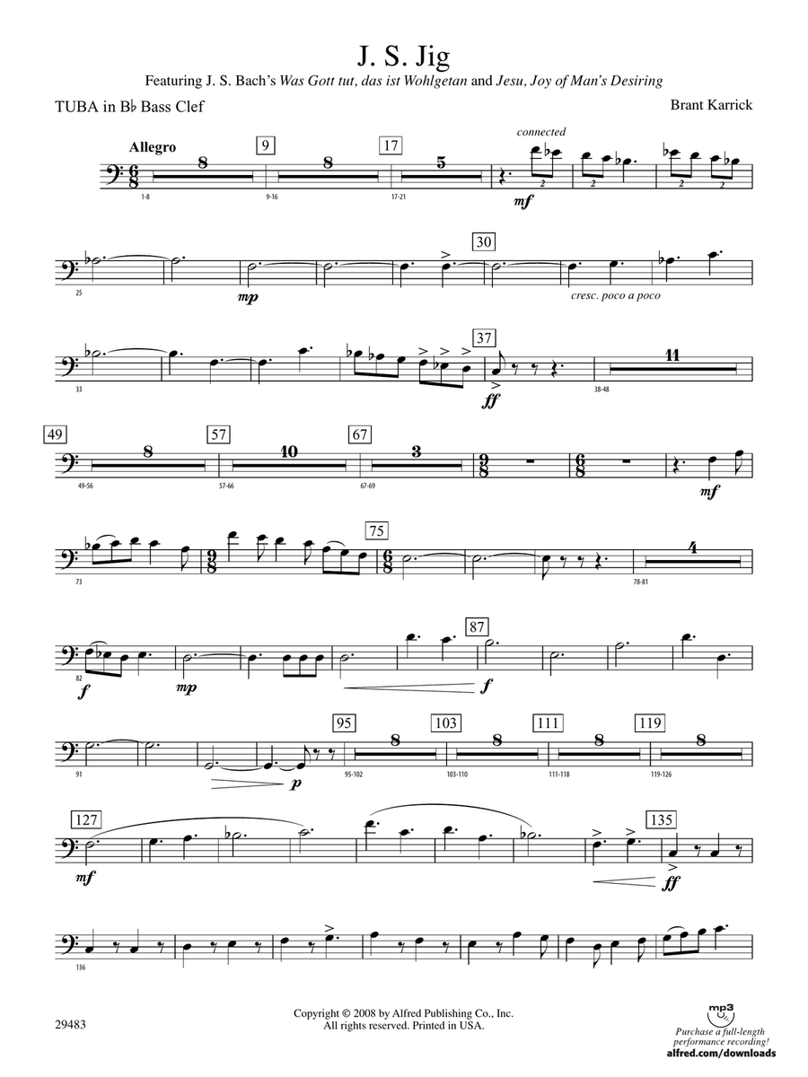 J.S. Jig: (World Part) B-flat Tuba B.C.
