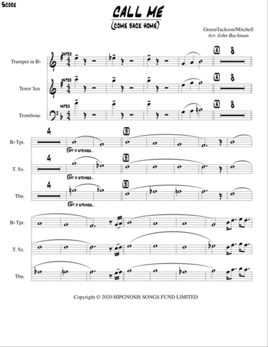 Call Me Call Me Small Ensemble scores gallery preview page 2