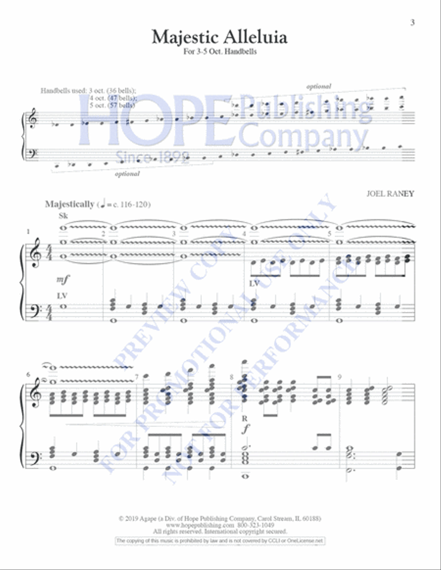 Majestic Alleluia Majestic Alleluia 5-Octaves scores gallery preview page 3