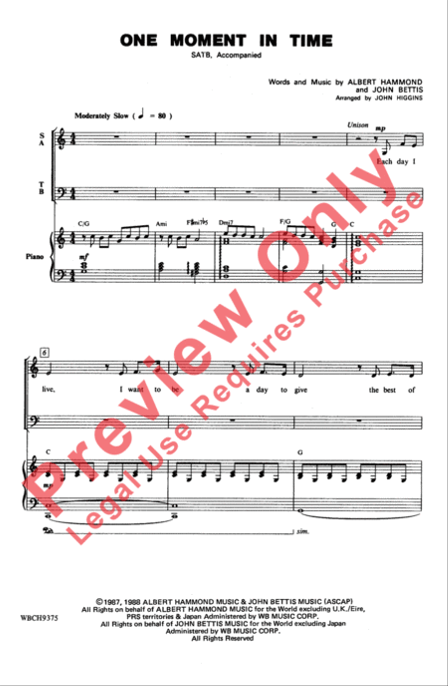 One Moment in Time 4-Part scores gallery preview page 2