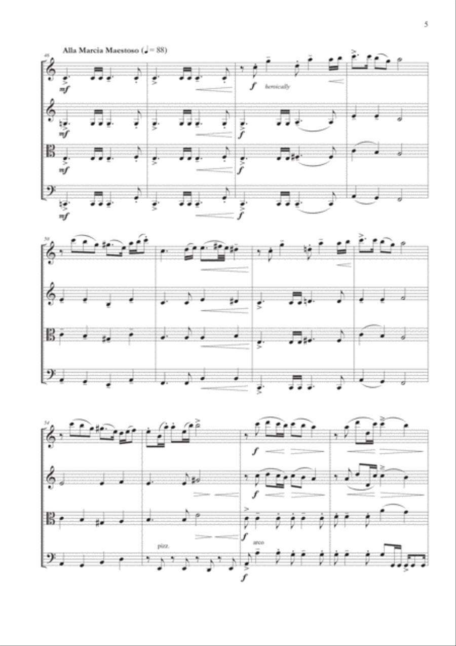 Jurassic Park III String Quartet scores gallery preview page 5