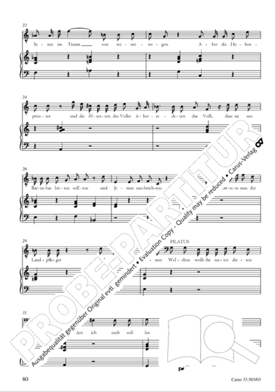 Passion according to St. Matthew (Passions-Musik nach dem Evangelisten Matthaus) SSATB scores gallery preview page 81