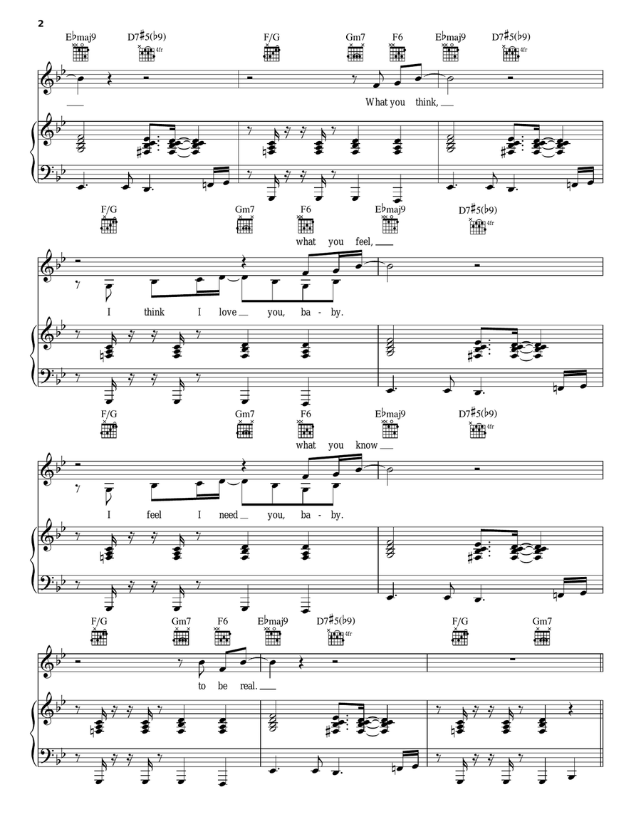 Got To Be Real Piano, Vocal, Guitar scores gallery preview page 2