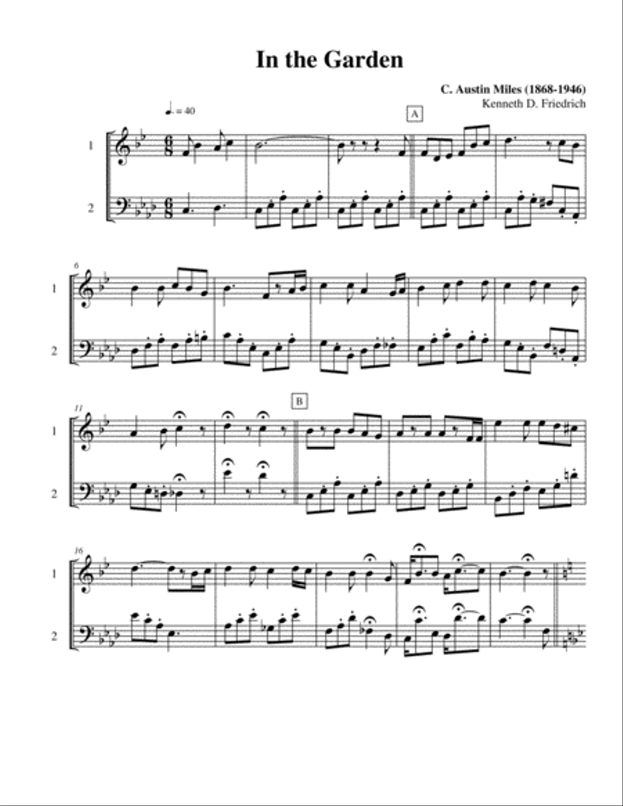 Ten Selected Hymns for the Performing Duet, Vol. 5 - clarinet and bassoon Woodwind Duet scores gallery preview page 3