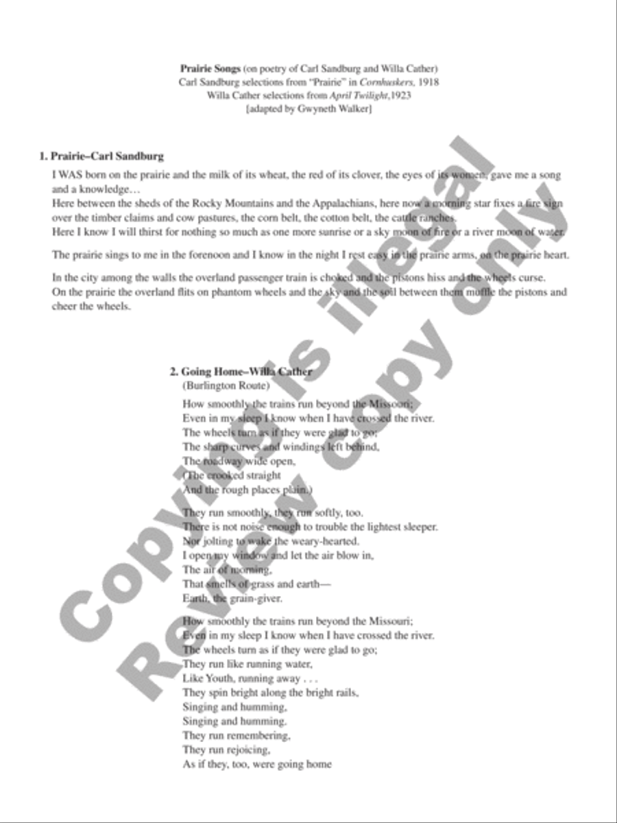 Prairie Songs Voice Solo scores gallery preview page 4
