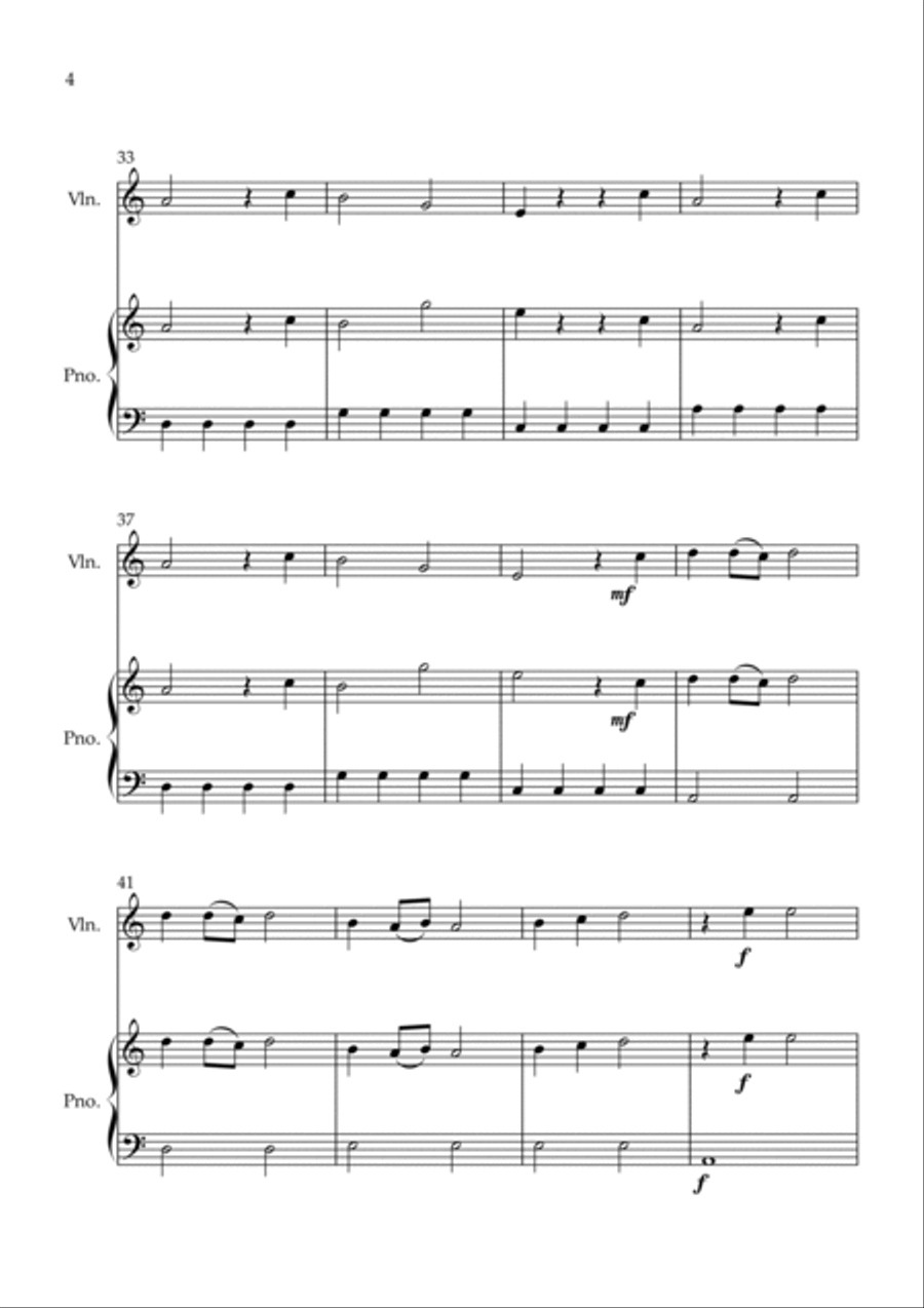 Flowers Violin Solo scores gallery preview page 4