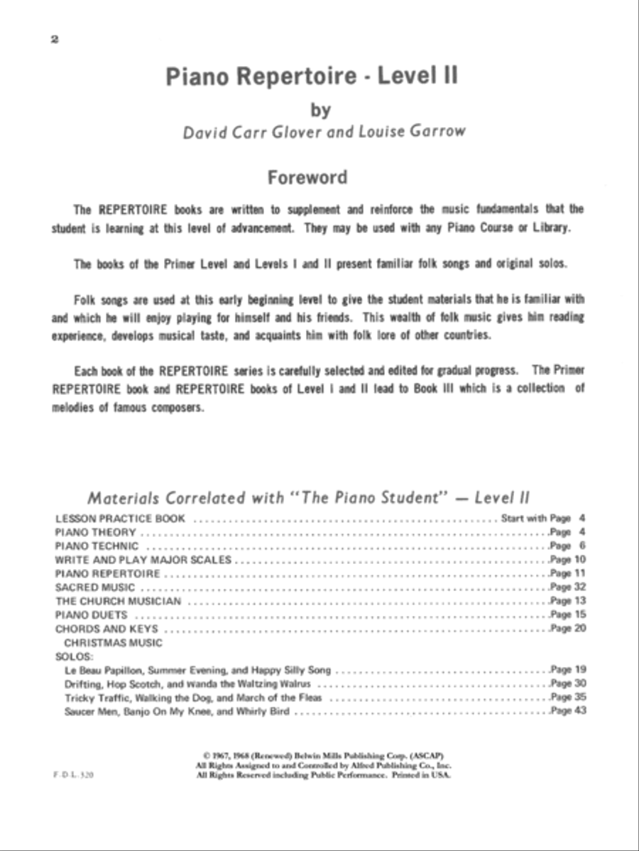 Piano Repertoire Piano Repertoire Piano Method scores gallery preview page 2