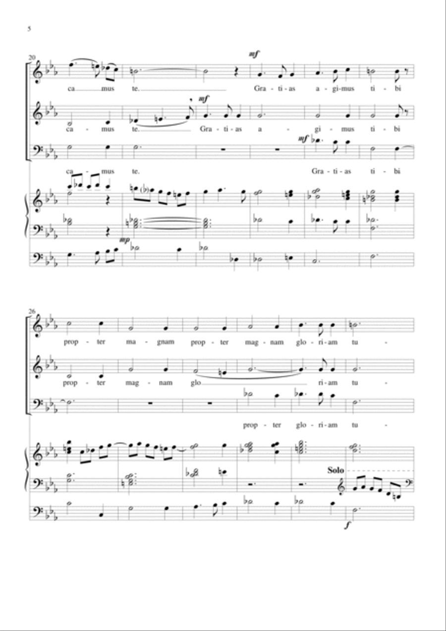 Mass for mixed choir and organ SA scores gallery preview page 5