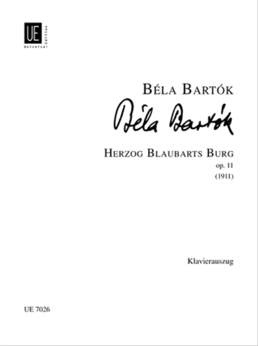 Bluebeard's Castle, Op. 11 Voice scores gallery preview page 1