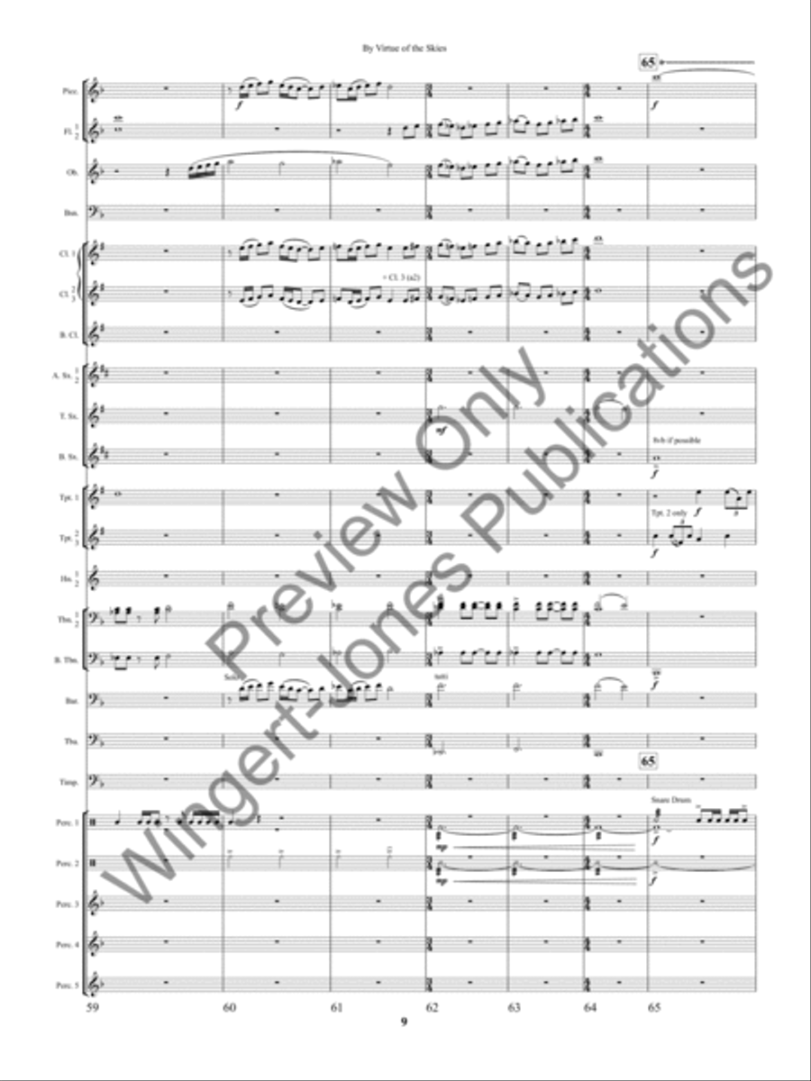 By Virtue of the Skies Concert Band scores gallery preview page 12