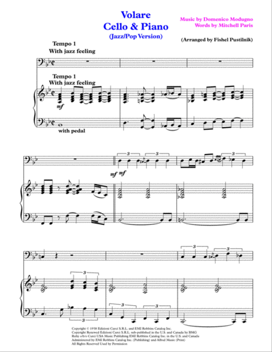 Volare Piano scores gallery preview page 2