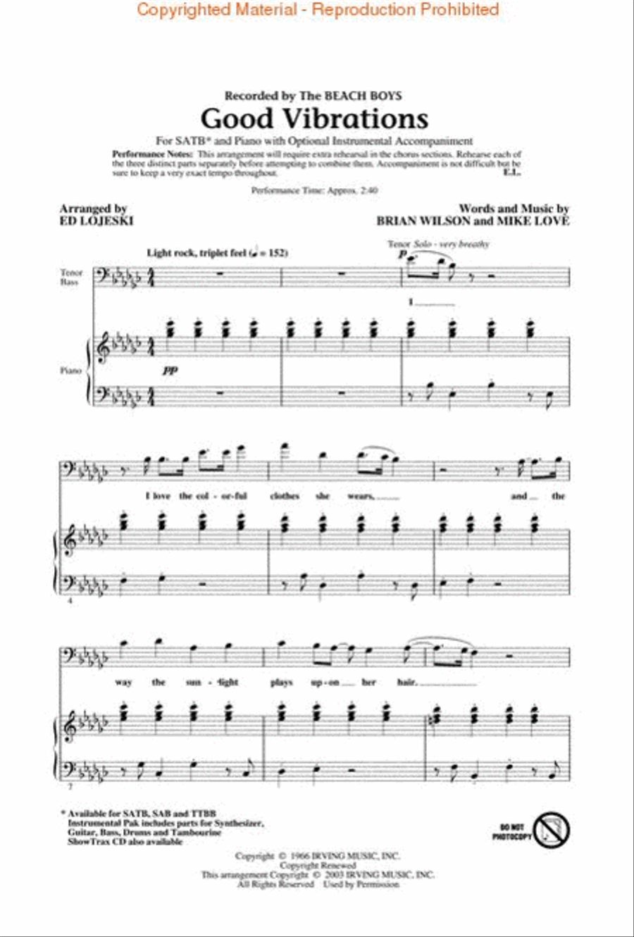 Good Vibrations 4-Part scores gallery preview page 2