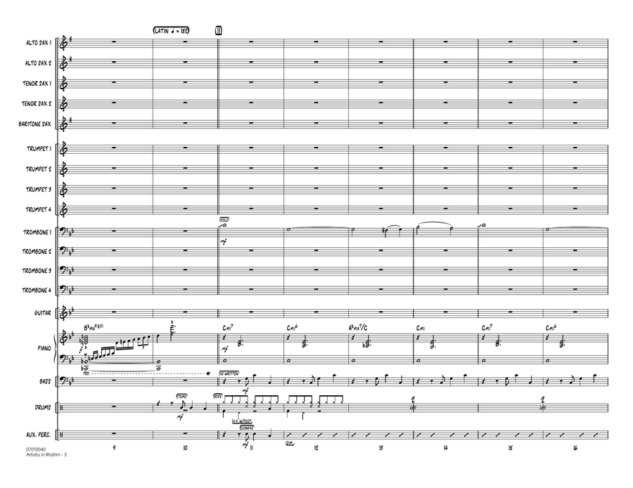 Artistry in Rhythm - Conductor Score (Full Score) Jazz Ensemble scores gallery preview page 3