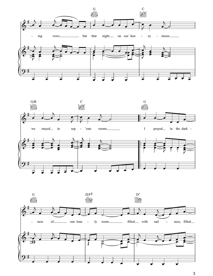 Band Of Gold Piano, Vocal, Guitar scores gallery preview page 3