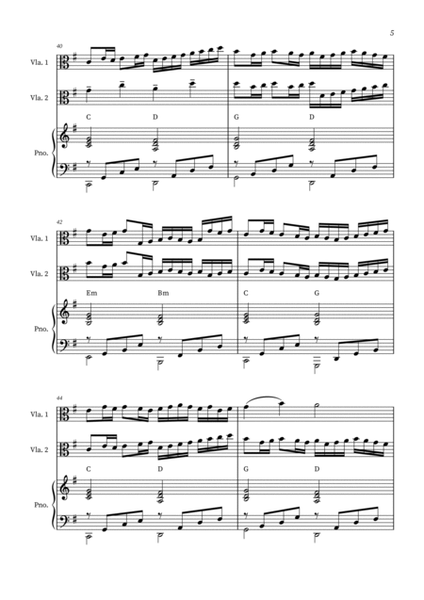 Canon in D - Viola Duet with Piano image number null