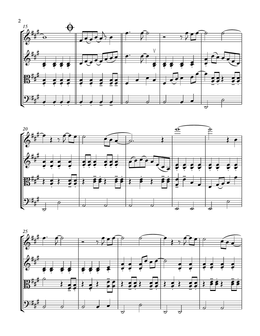 Green Eyes Green Eyes String Quartet scores gallery preview page 2