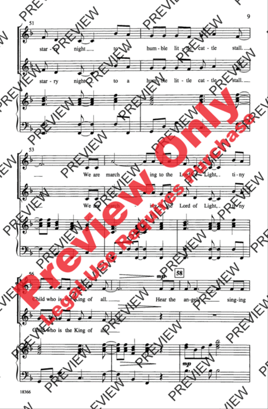 Deo! (Marching to Bethlehem) 2-Part scores gallery preview page 9