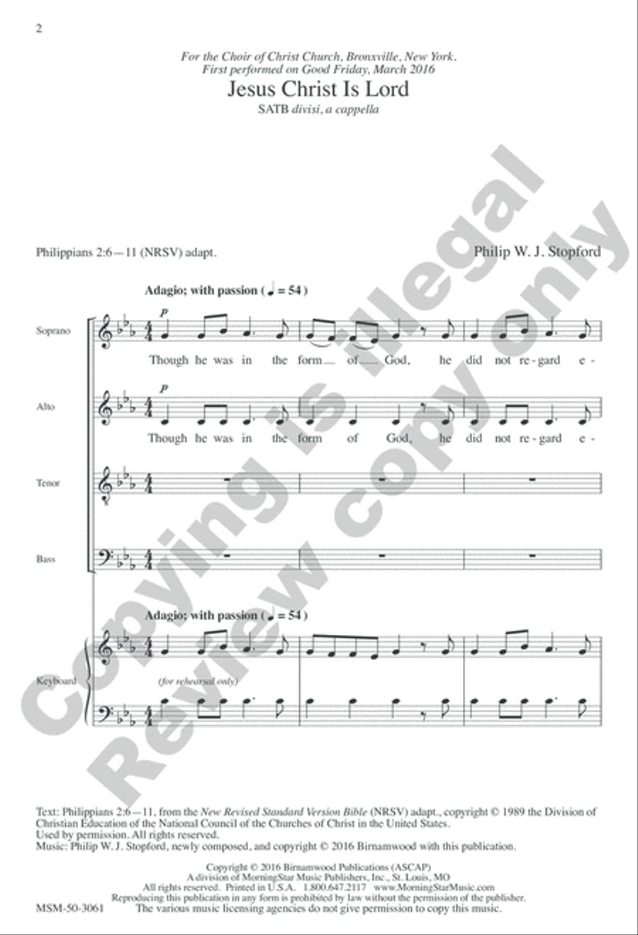 Jesus Christ Is Lord Jesus Christ Is Lord Divisi scores gallery preview page 8