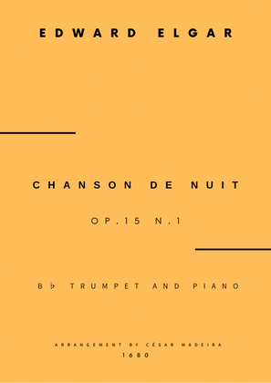 Chanson De Nuit, Op.15 No.1 - Bb Trumpet and Piano (Full Score and Parts)