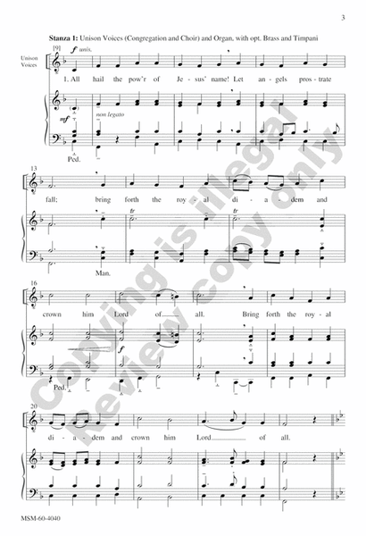 All Hail the Power of Jesus' Name (Choral Score)