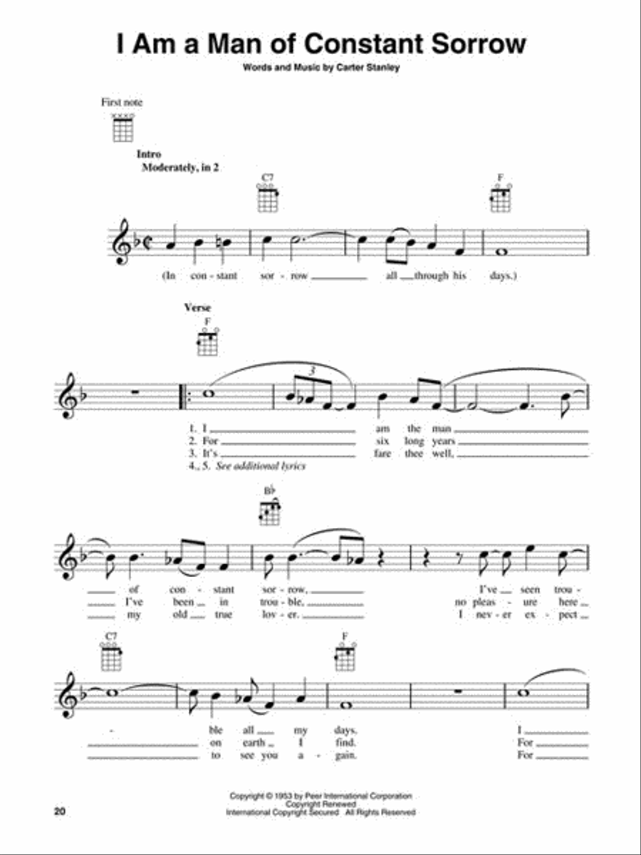 Bluegrass Songs for Ukulele Ukulele scores gallery preview page 4