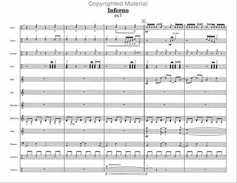 Inferno Percussion Ensemble scores gallery preview page 4