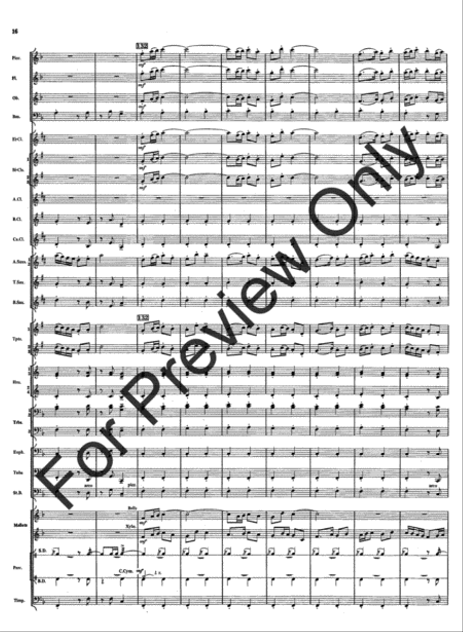 Rivercrest Overture Concert Band scores gallery preview page 18