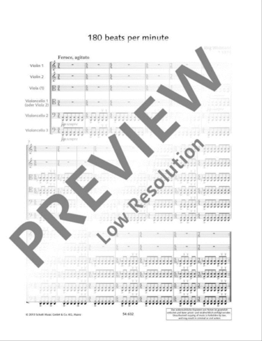 180 beats per minute Chamber Music scores gallery preview page 6