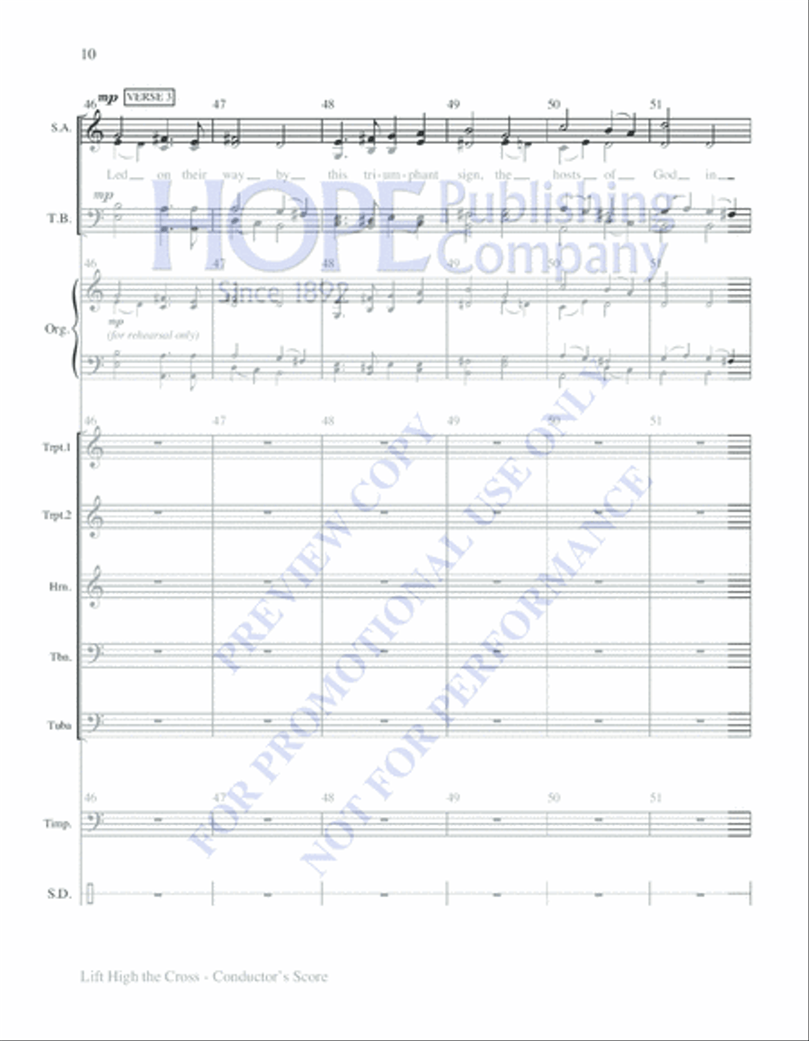 Lift High the Cross 4-Part scores gallery preview page 10