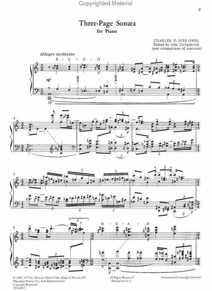 Three-Page Sonata