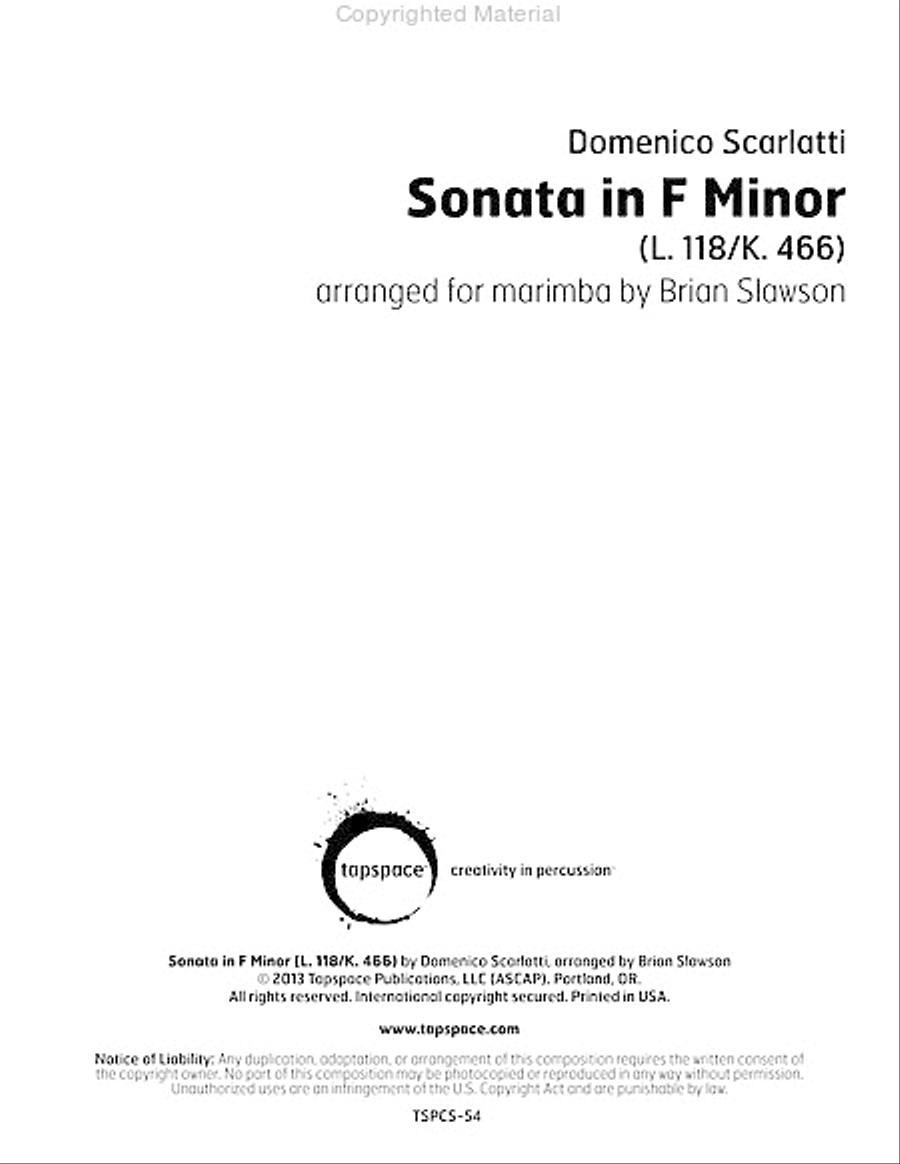 Sonata in F Minor Marimba scores gallery preview page 2